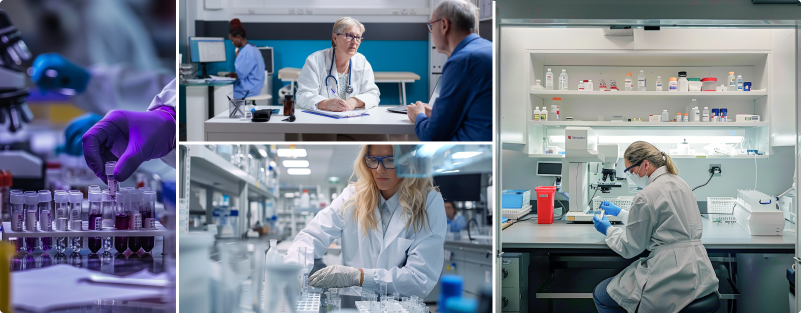 lab technicians working in lab